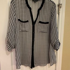 Houndstooth blouse